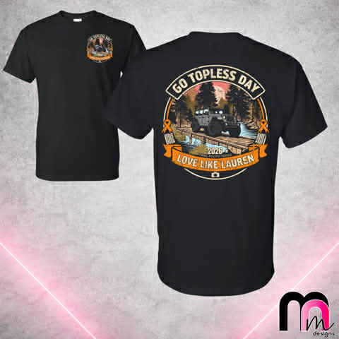 Topless Day Black T-shirt
