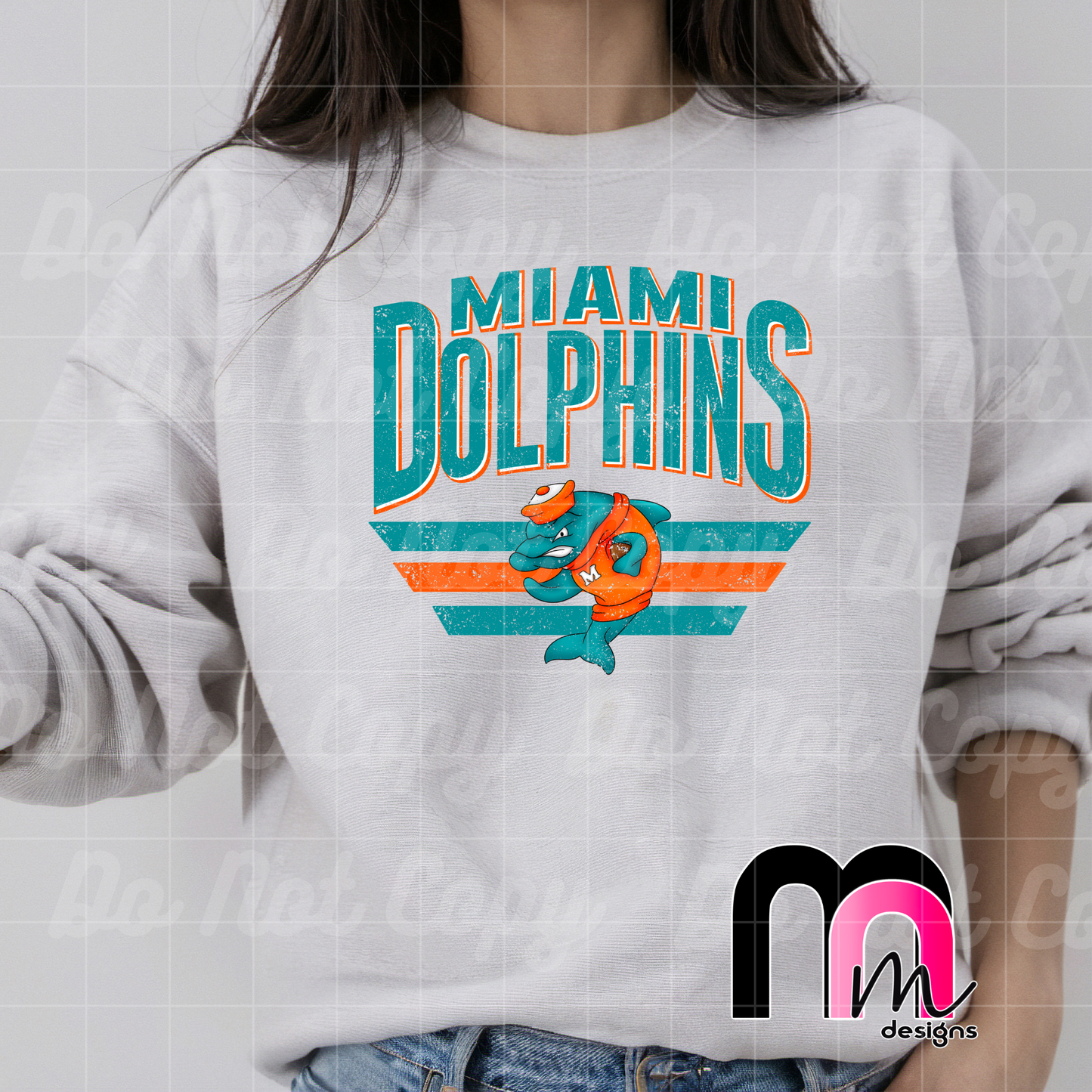Dolphins Mascot DTF