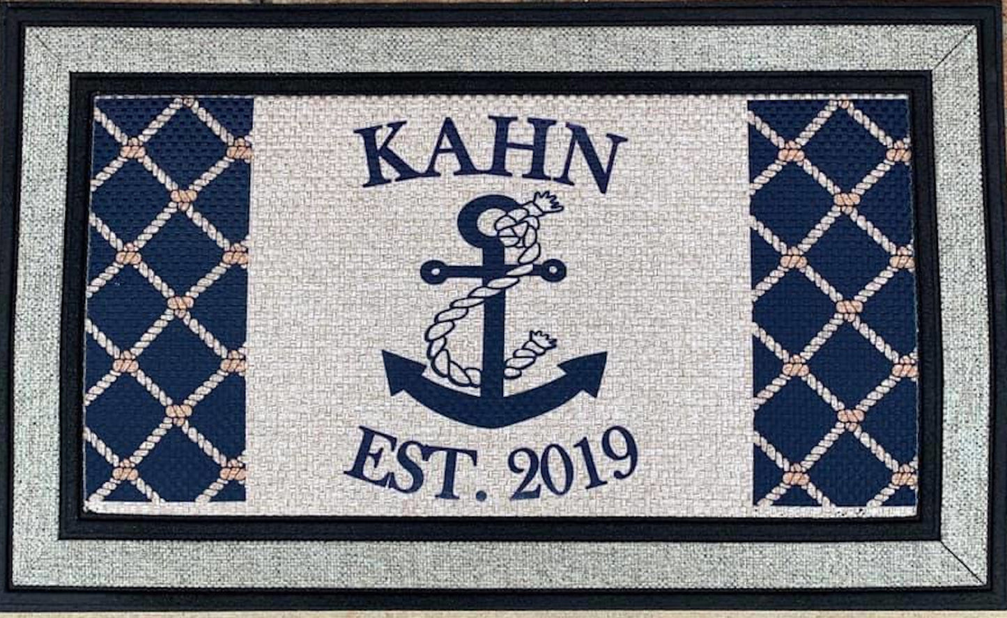 Anchor Door Mat Customized with Last Name and Est. Date