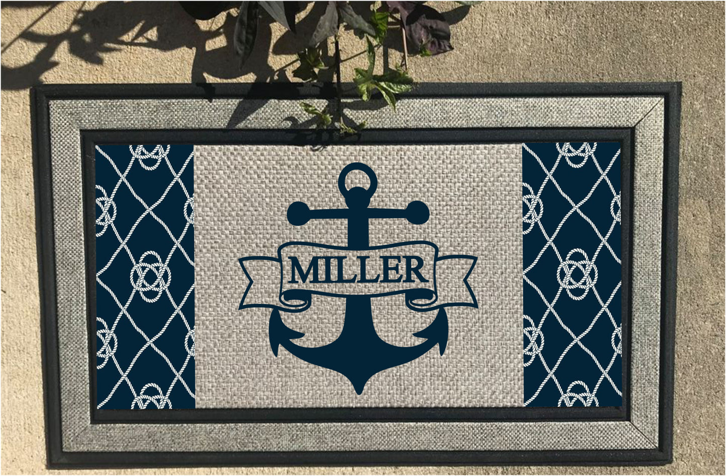 Anchor Door Mat Customized with Last Name