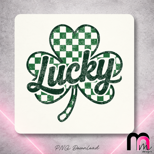 Lucky Distressed PNG
