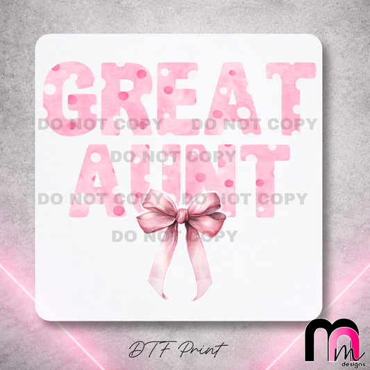 Great Aunt DTF Print