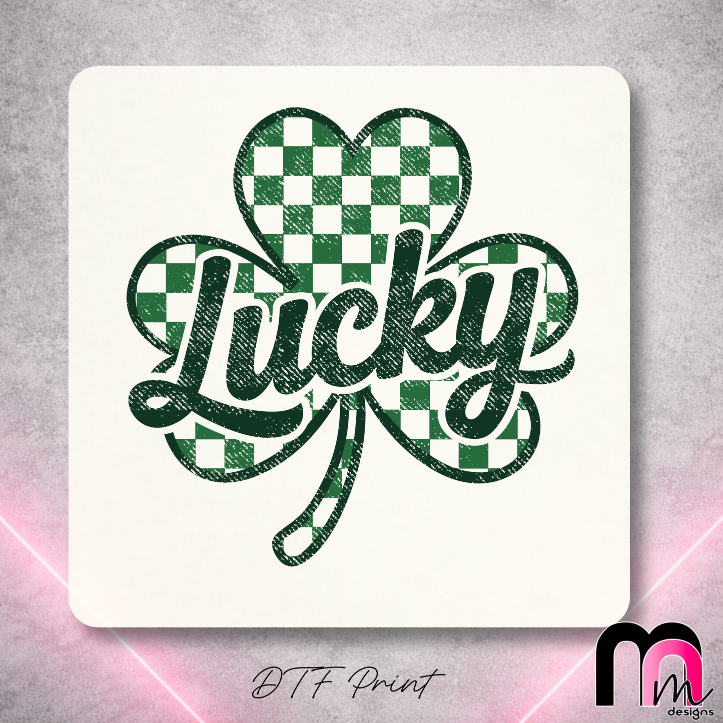 Lucky Distressed DTF