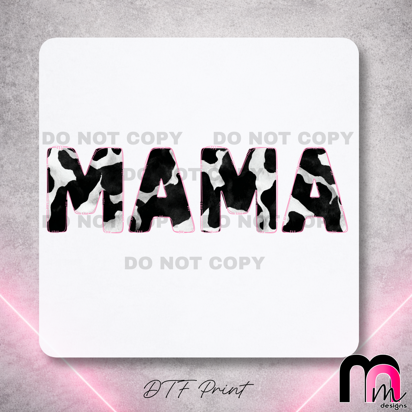 Mama Cow Print DTF Print