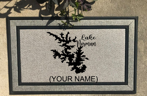 Lake Norman Door Mat Customized with Last Name